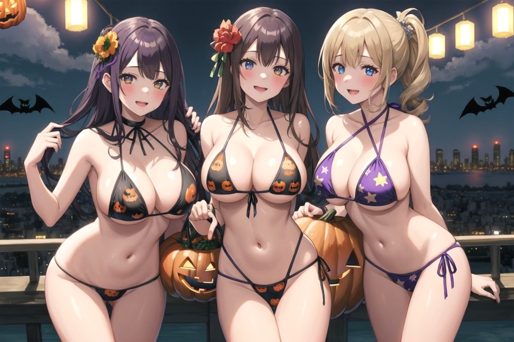 水着でハロウィン