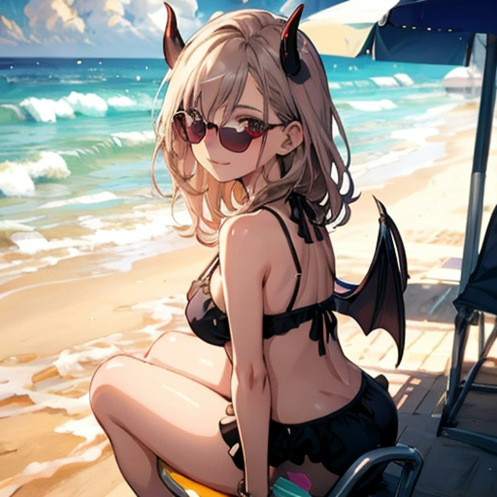 バカンス中の悪魔っ子250719