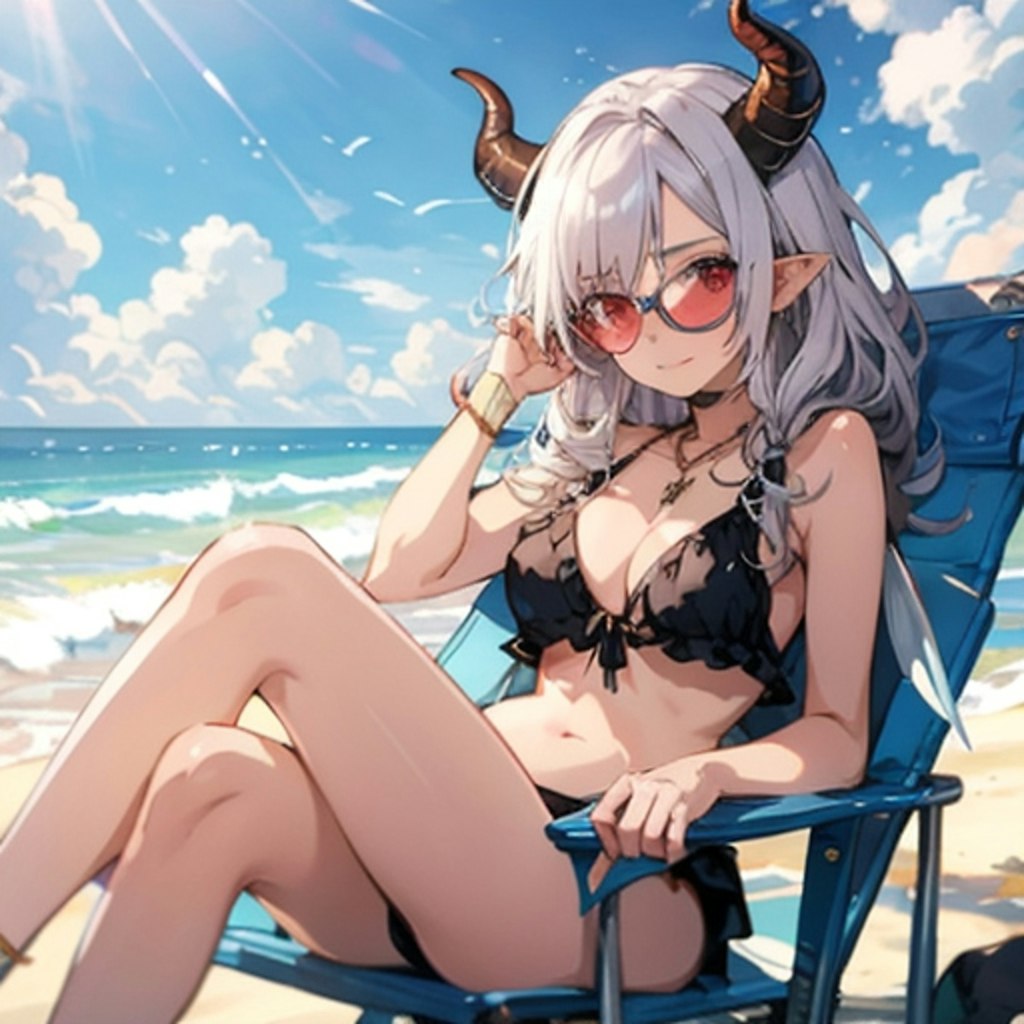 バカンス中の悪魔っ子250719