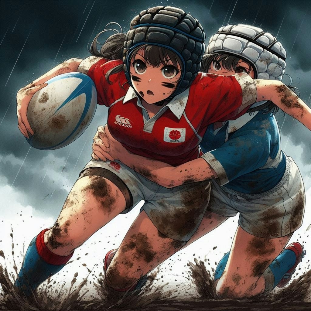 🏉泥まみれの女子ラグビー 99