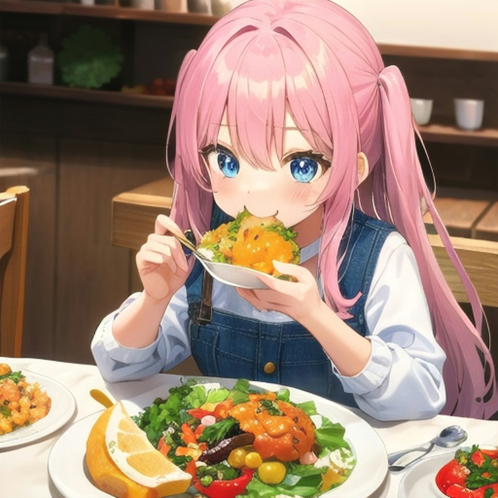 食べている女の子