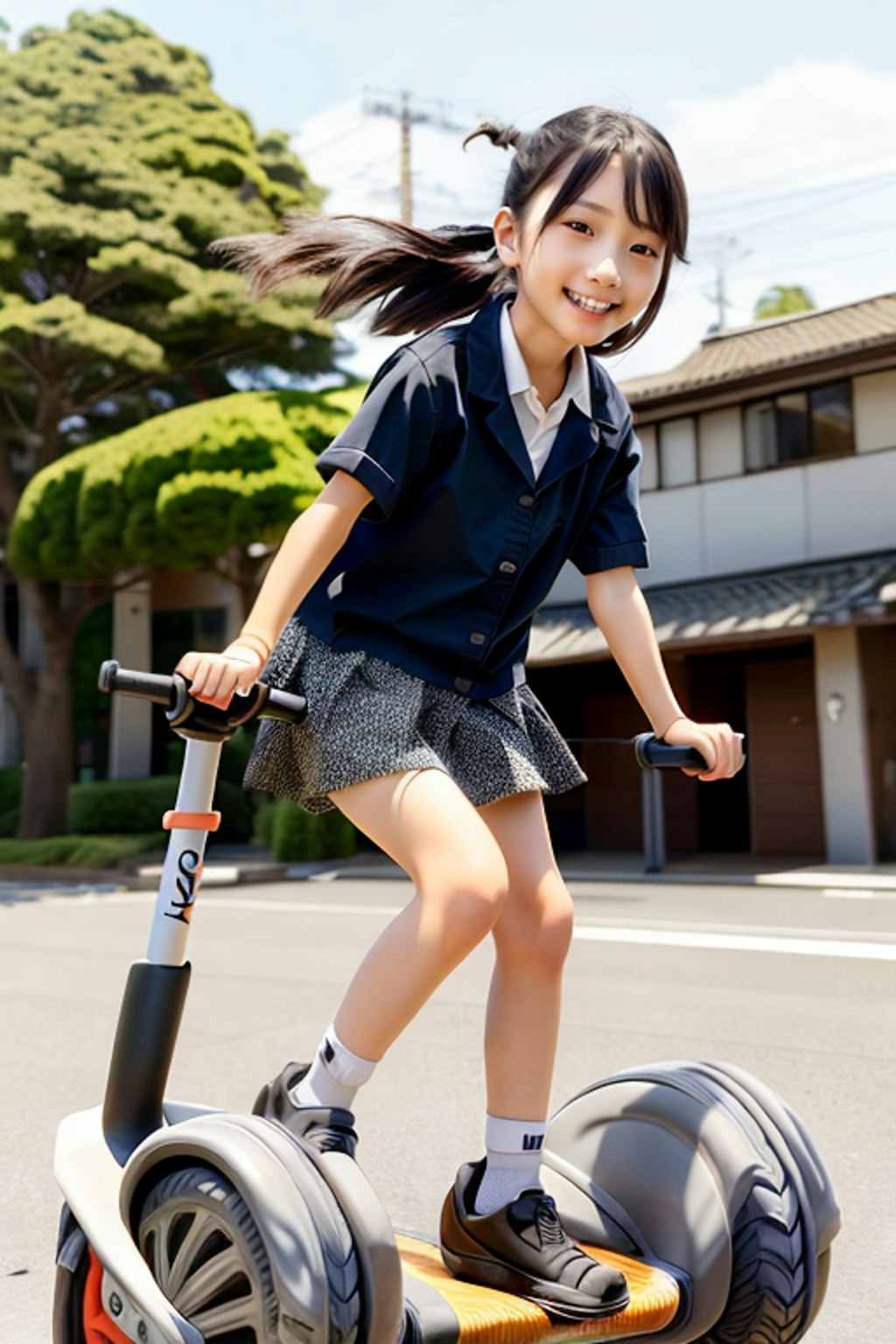 電動キックボード通学