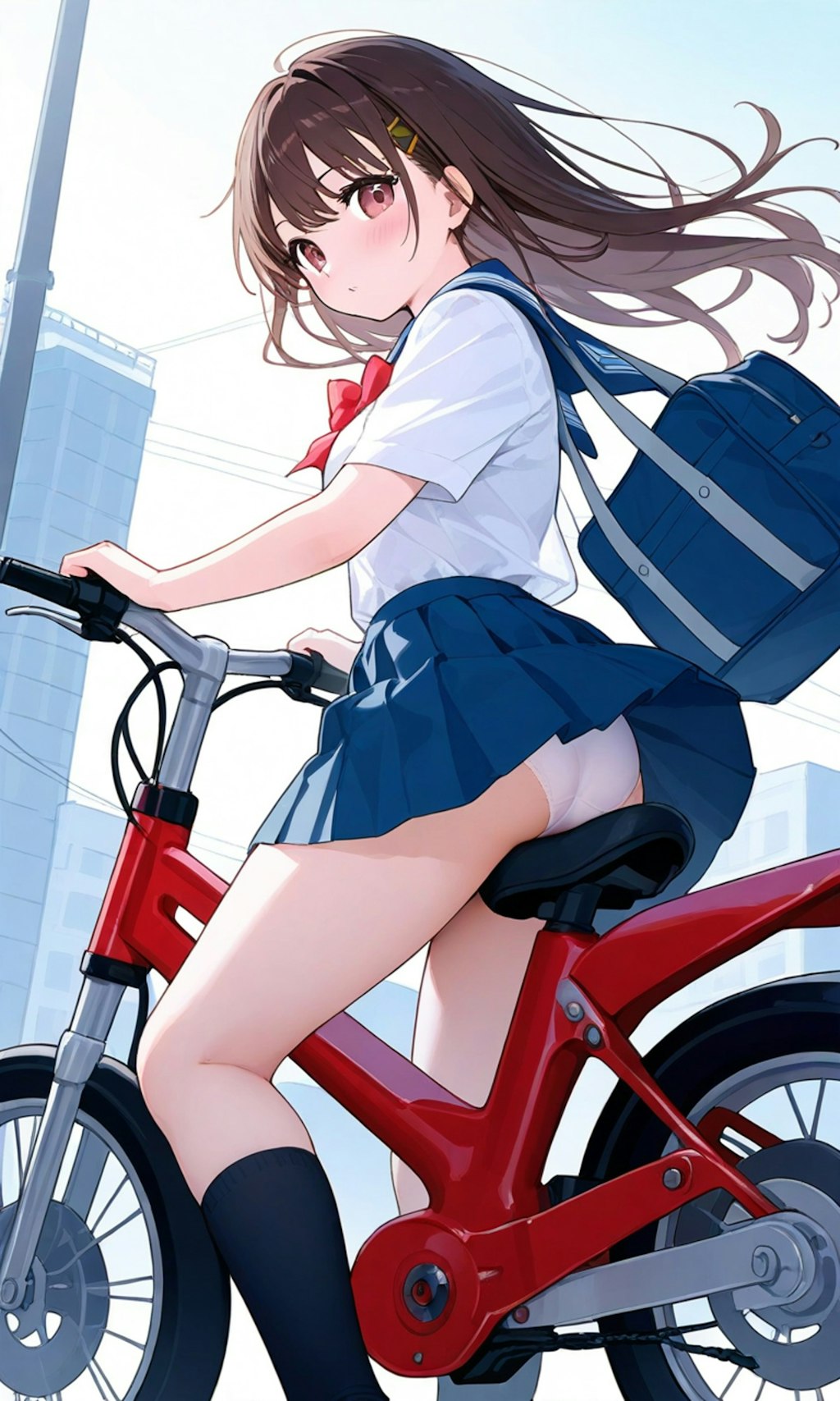 パンチラ自転車