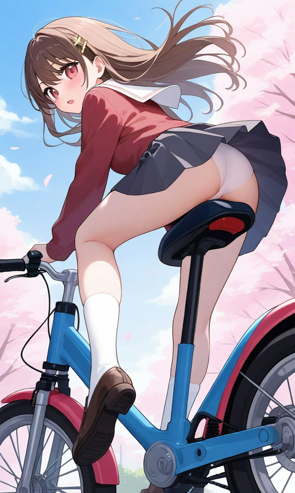 パンチラ自転車