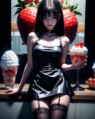 Waitress at a Strawberry Kakigori Shop ーご注文は？ー