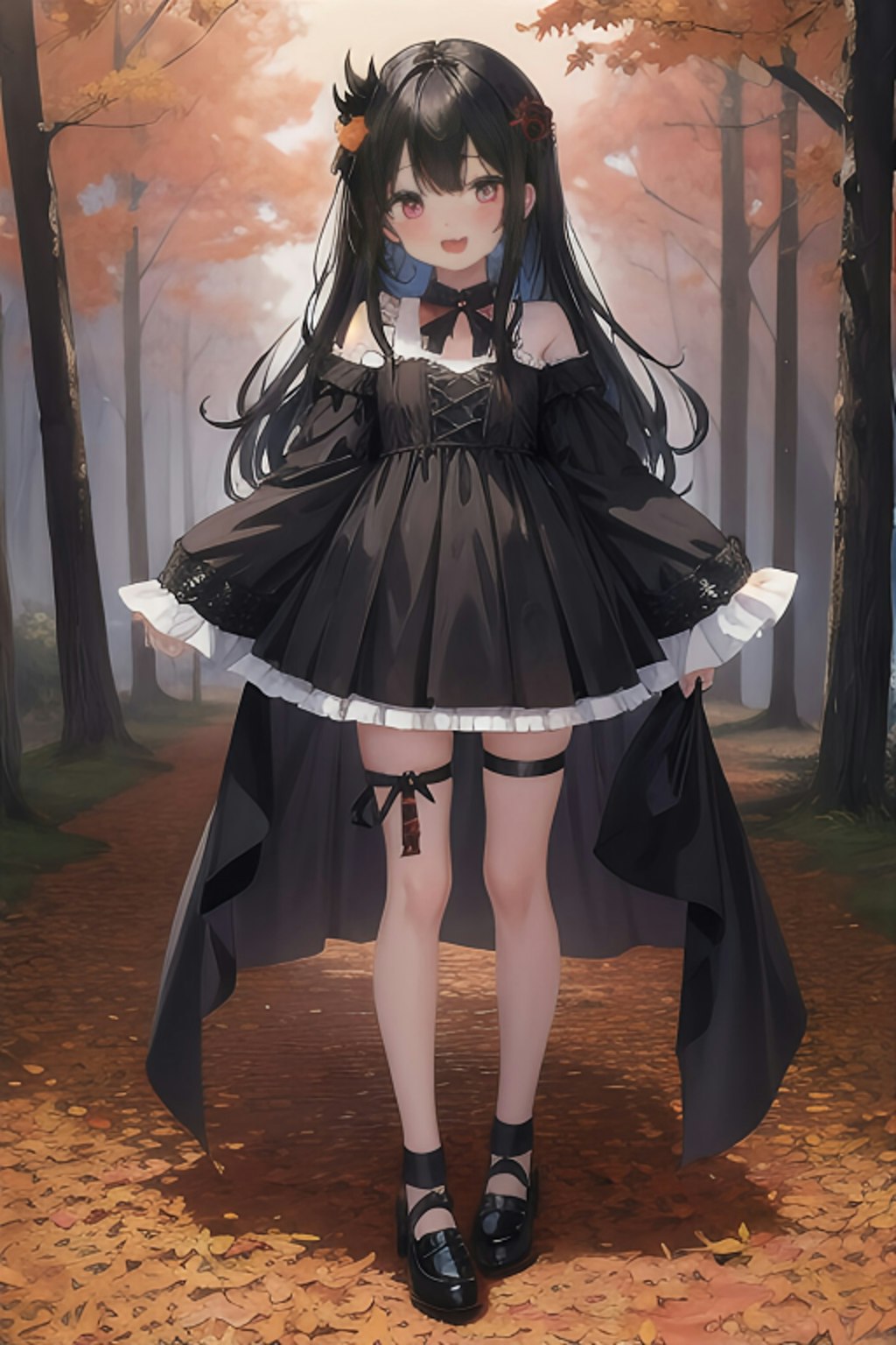 ハロウィン黒髪少女