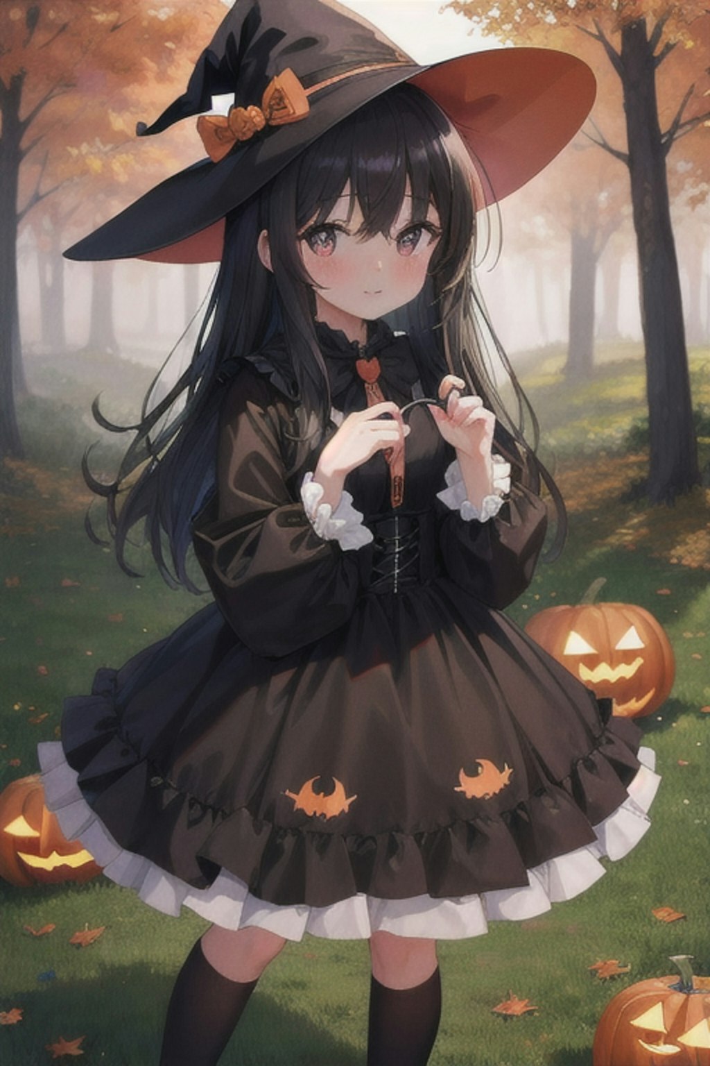 ハロウィン黒髪少女