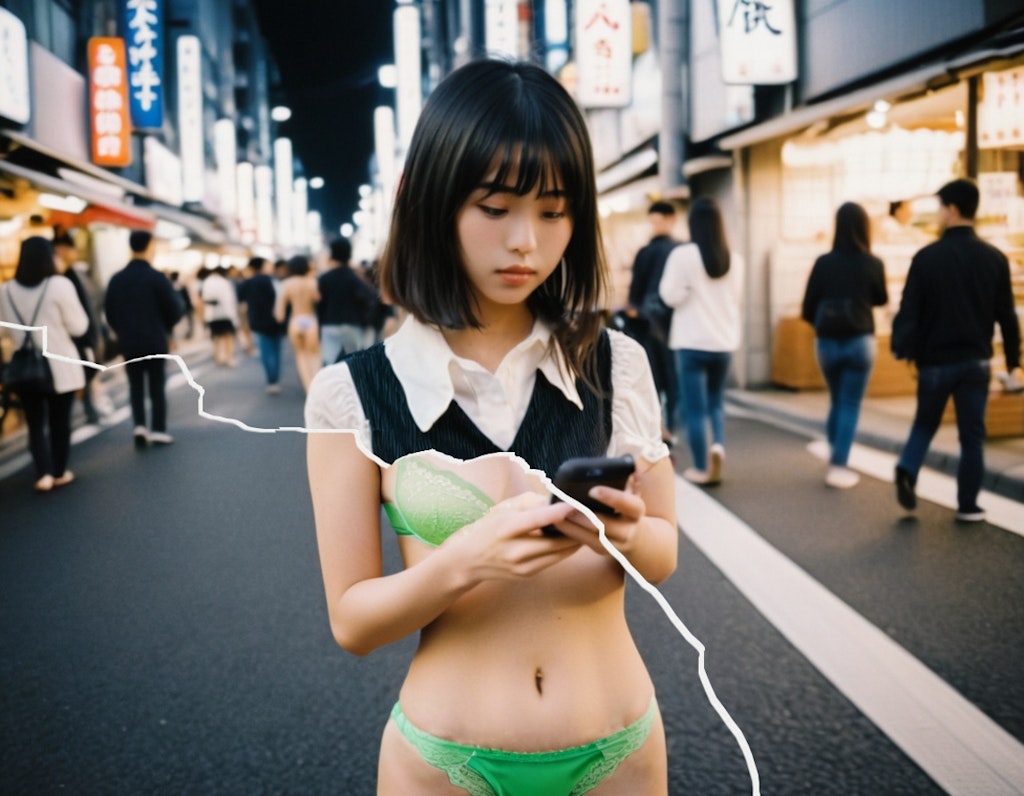 歩きスマホのお姉さん（＋透視・妄撮）