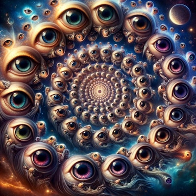 Infinite Gaze: The Recursive Eyes of Divinity