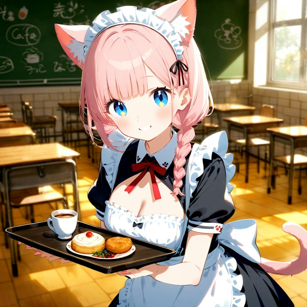 猫耳メイド喫茶「ガチ猫娘にゃん！しっぽ触るなにゃー！」