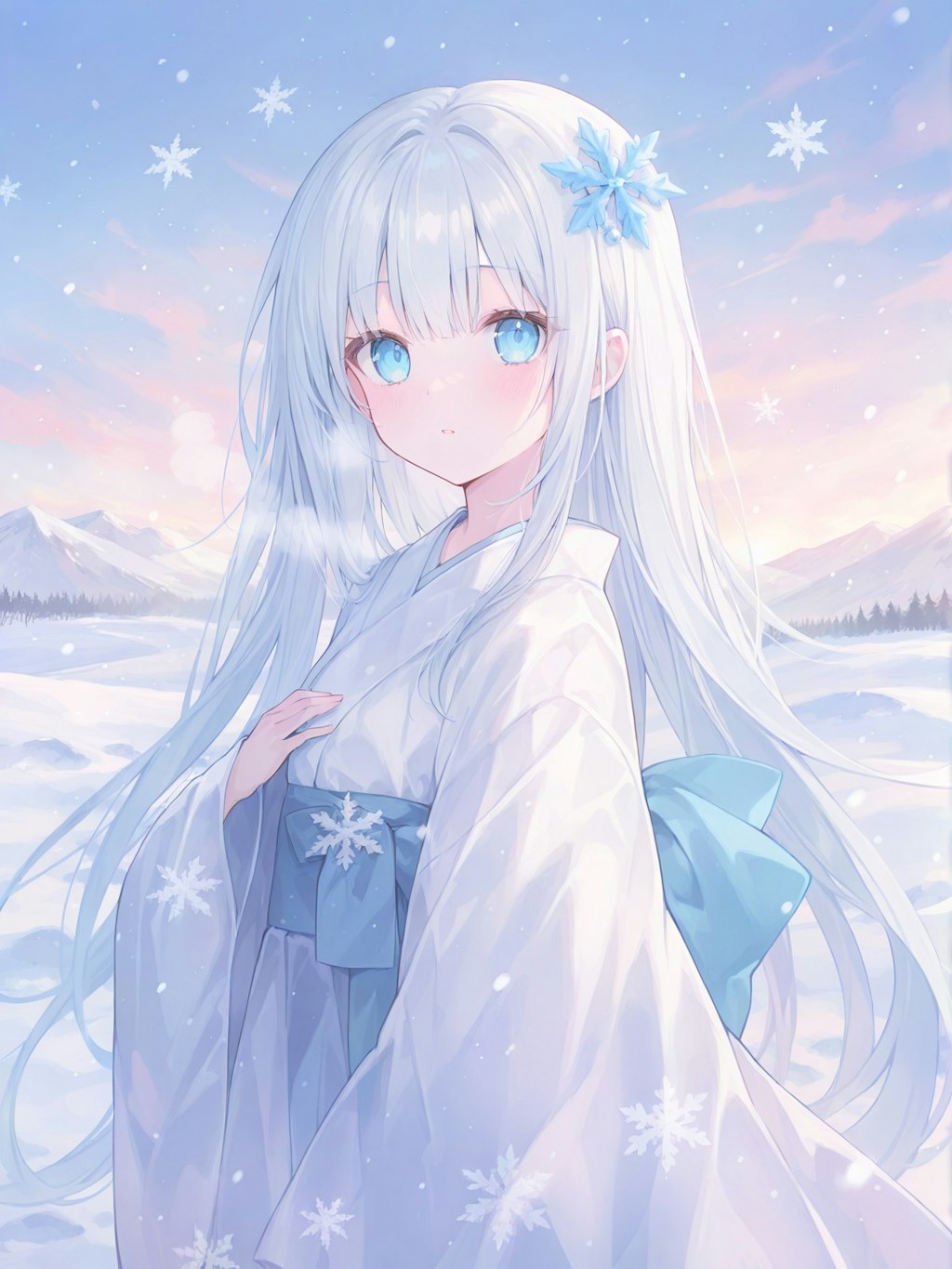 純白の雪女