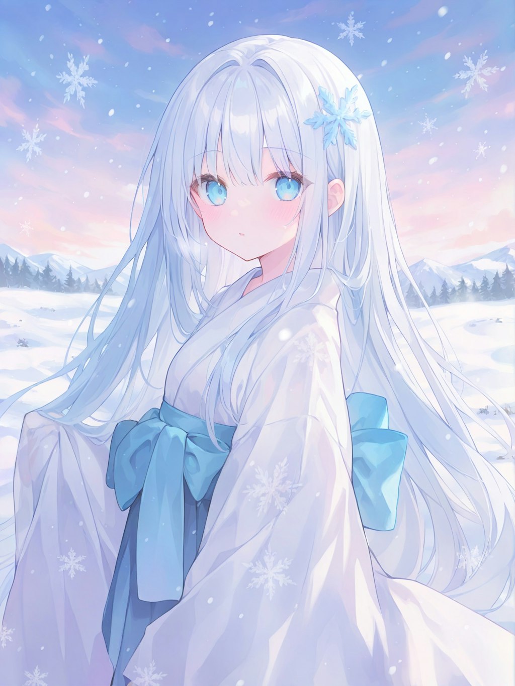 純白の雪女