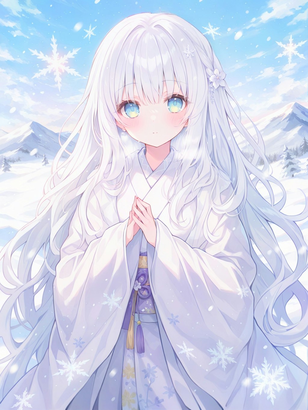 純白の雪女