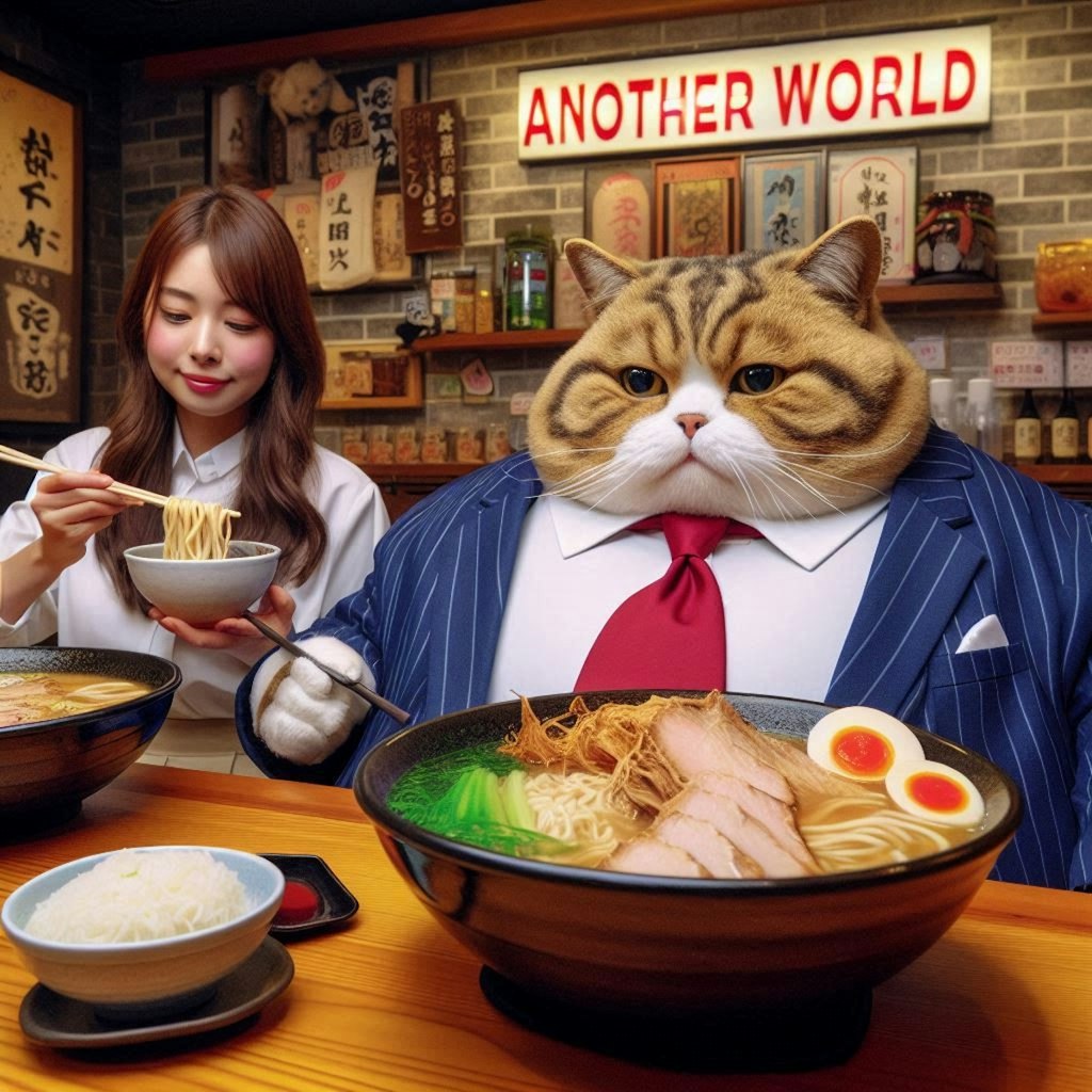 猫社長の同伴ラーメン