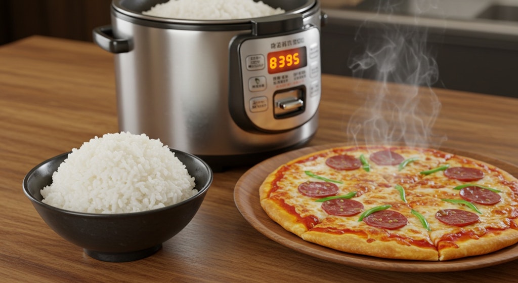 深夜食堂のピザと丼飯のセット