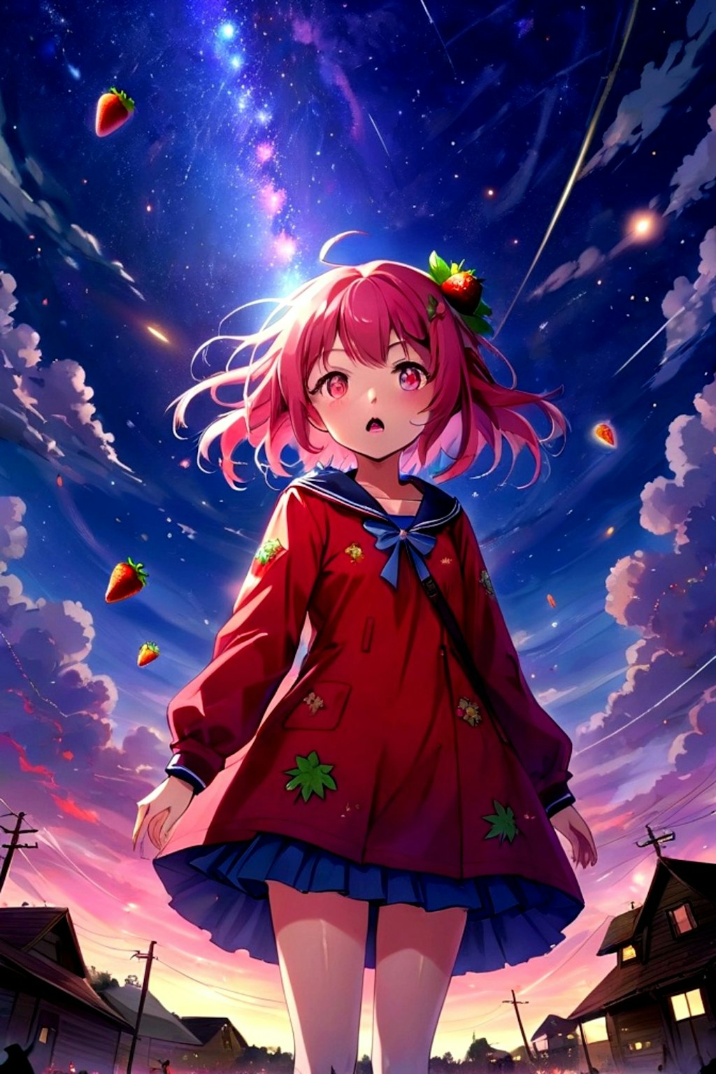 夜のピンク髪ちゃん