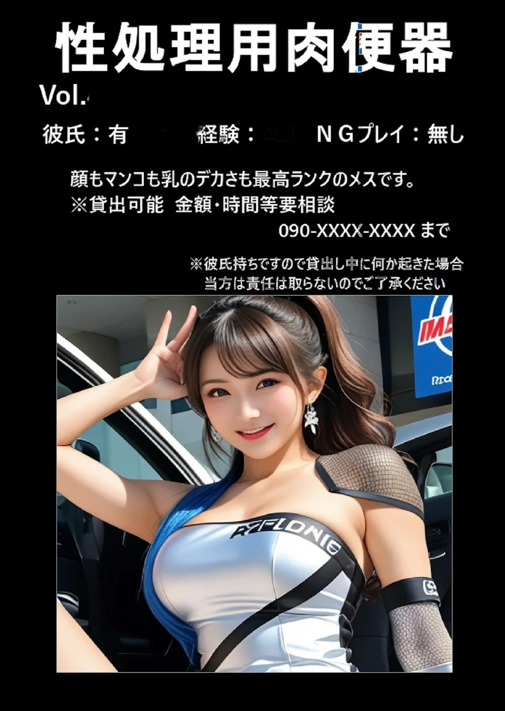 レースクイーンのお姉さま　レンタルいたします