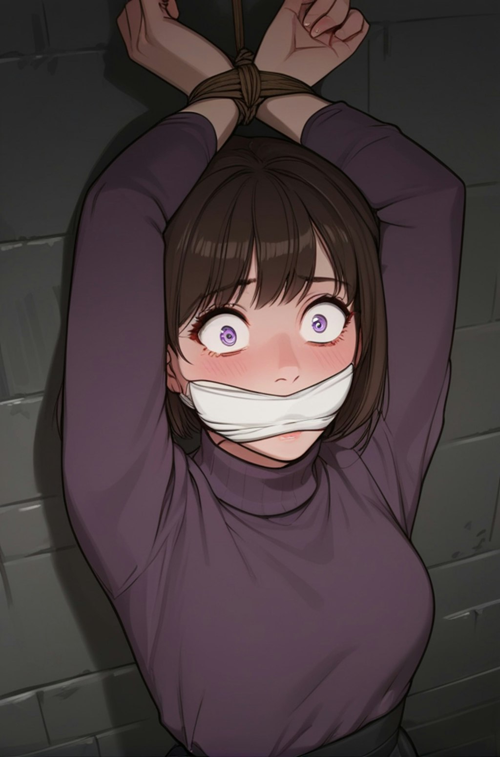 No, no. Please, someone help me! / いや、いや。お願い、誰か助けて！