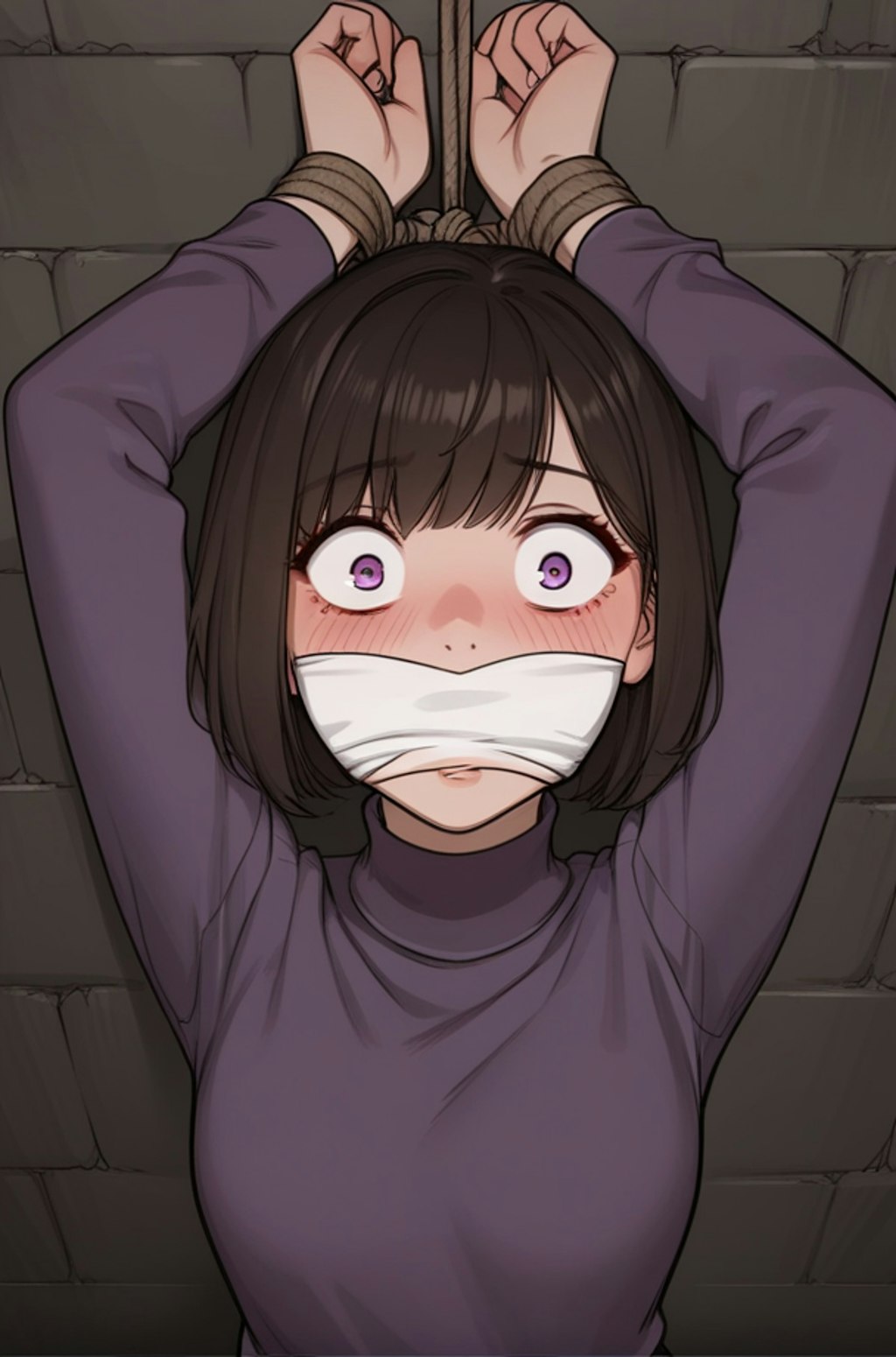No, no. Please, someone help me! / いや、いや。お願い、誰か助けて！