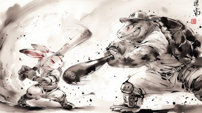 ウサギと亀(野球激闘編)