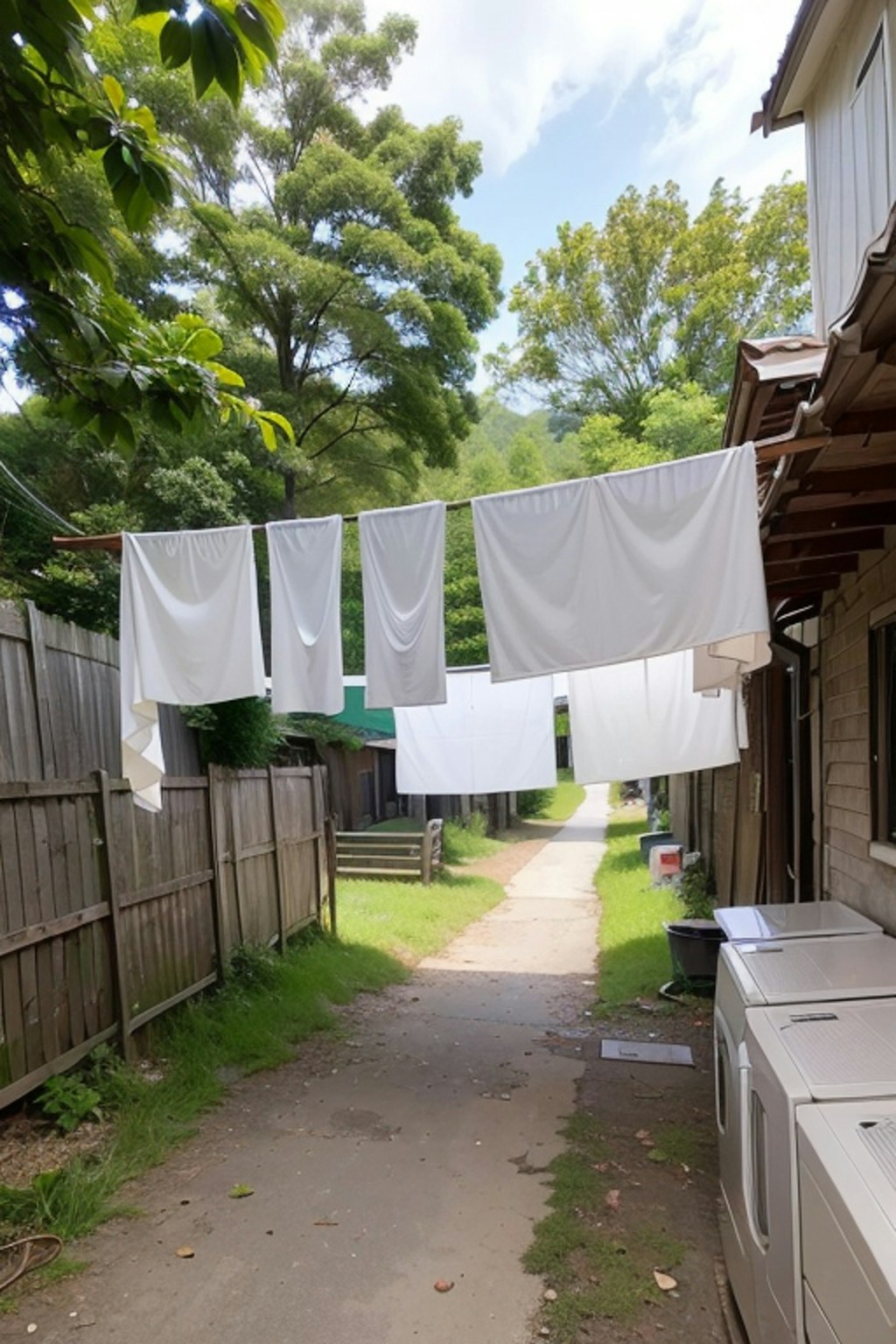 laundry dried outside,white pantyだけ02