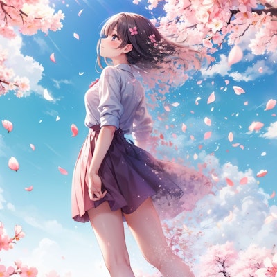 桜の舞う空の彼方