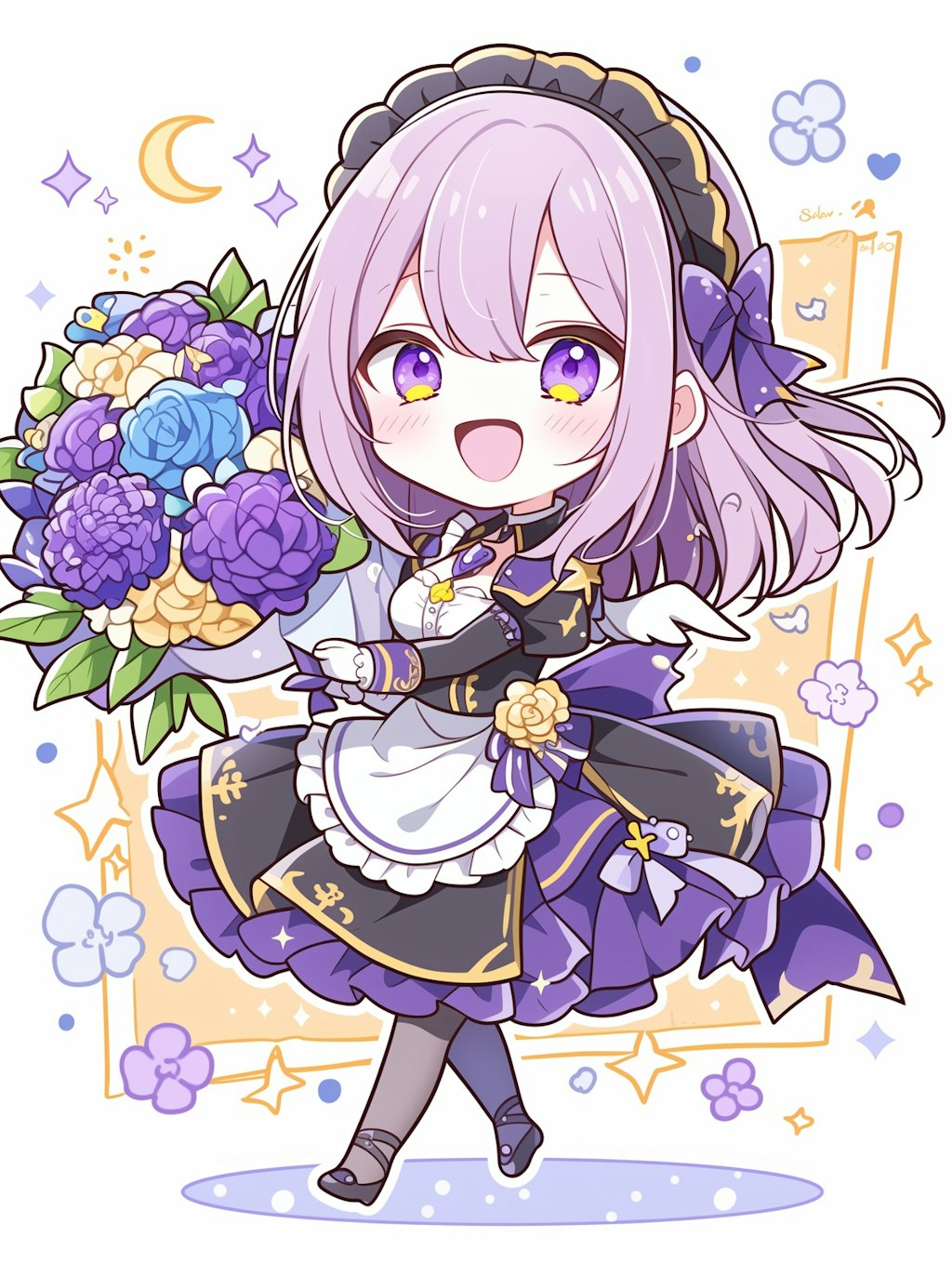 メイドちゃんから花束を