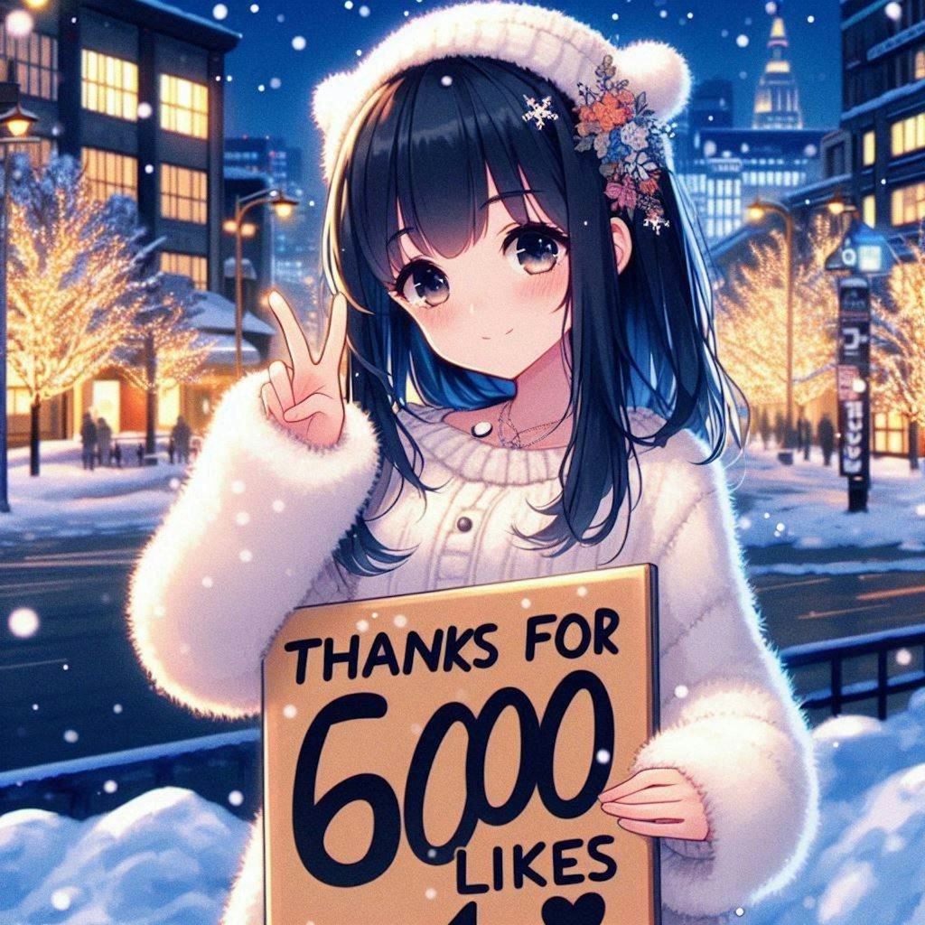 ６０００いいねありがとう