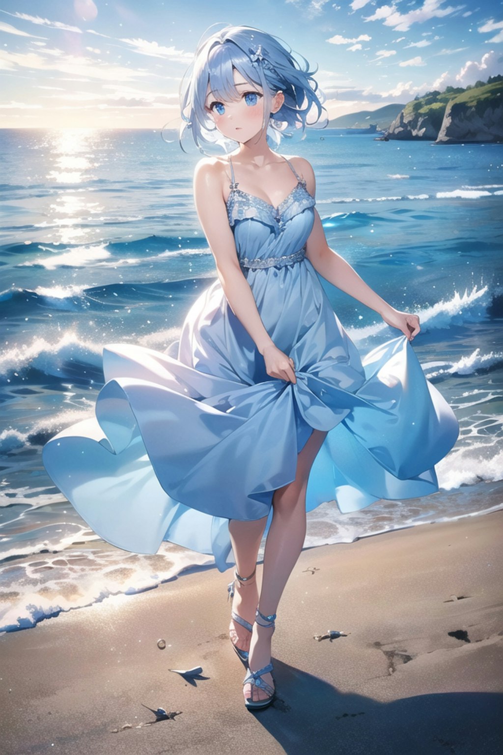 青ドレス