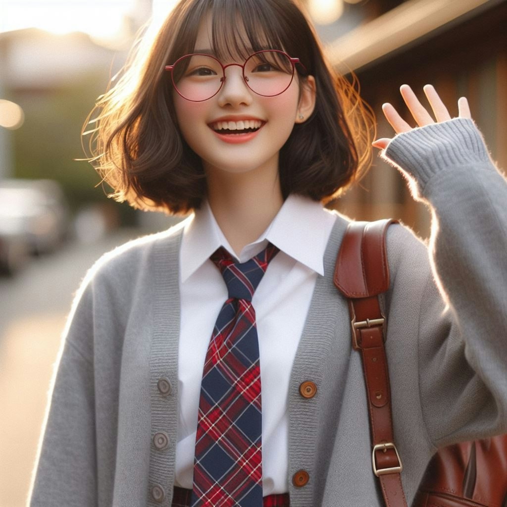 眼鏡女子 楓のみんなにおはよう