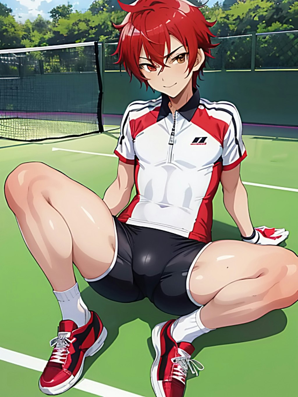 テニス少年　【赤】