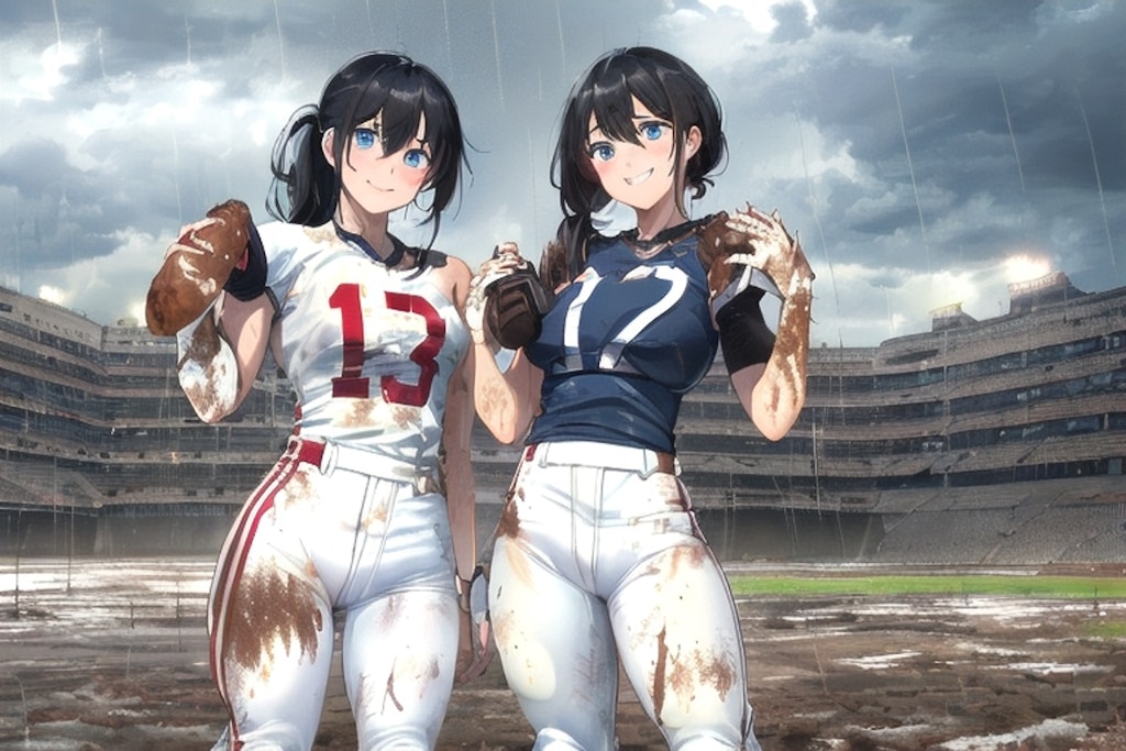 🏈泥まみれの女子アメフト 82