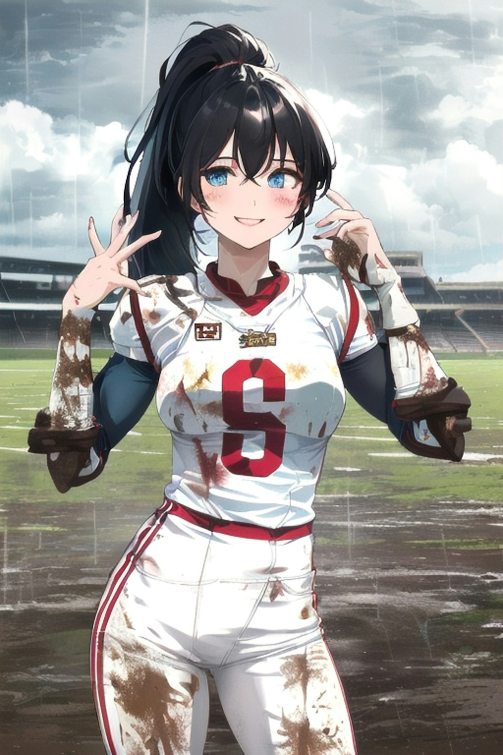 🏈泥まみれの女子アメフト 82