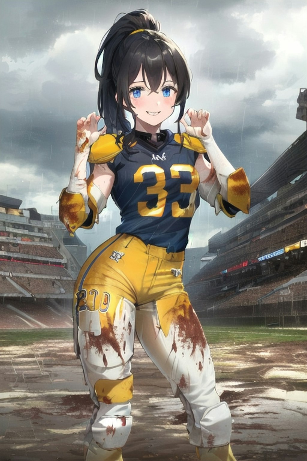 🏈泥まみれの女子アメフト 82