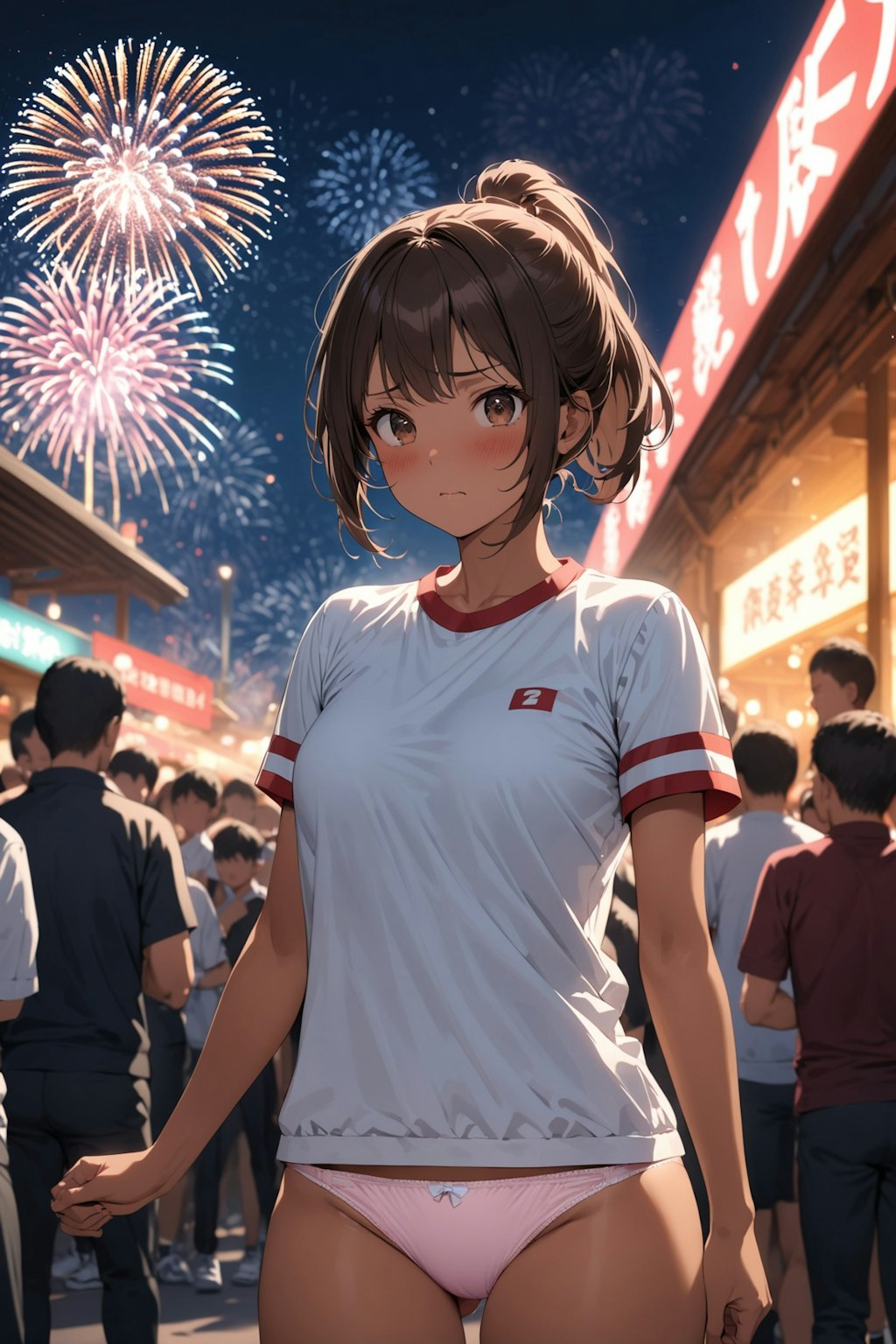 花火大会と体操服、そしてぱんつ Y708