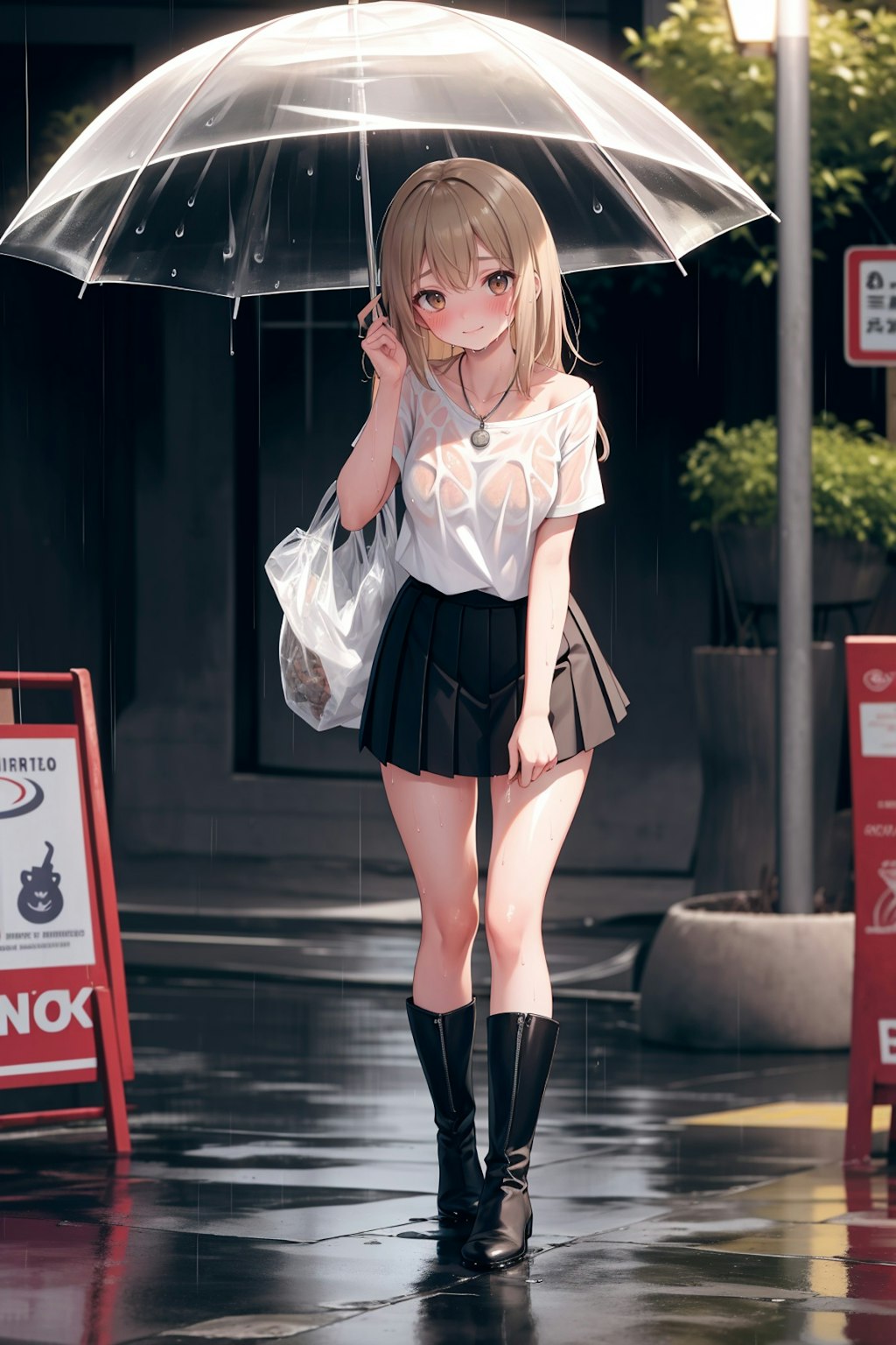 雨濡れお姉さん