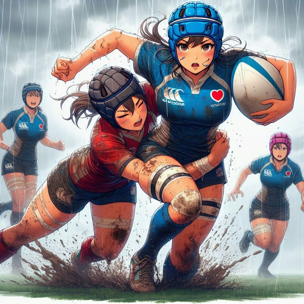 🏉泥まみれの女子ラグビー 93