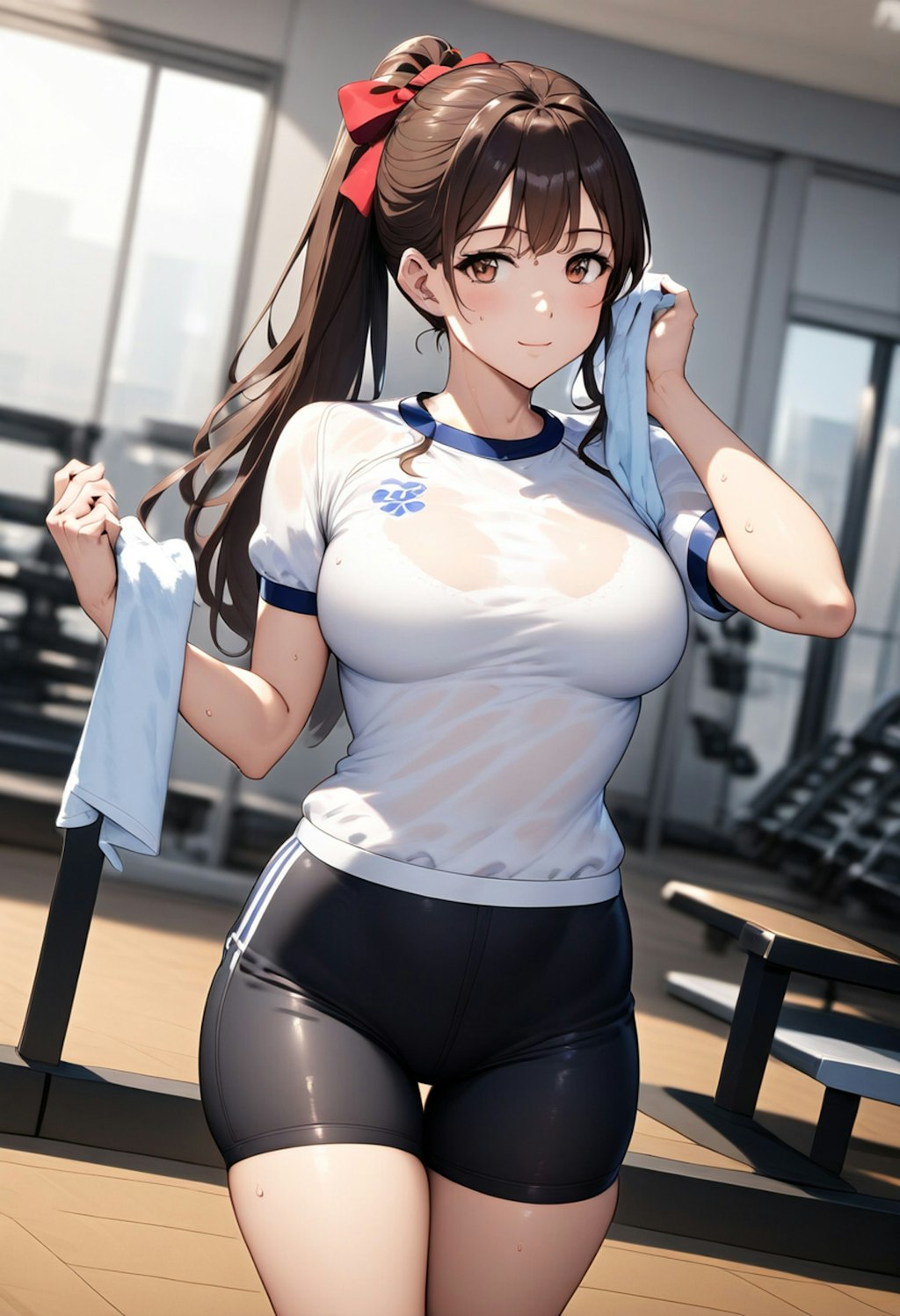 ポニーテールの巨乳ちゃん