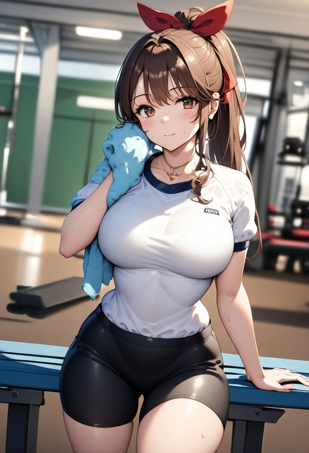 ポニーテールの巨乳ちゃん