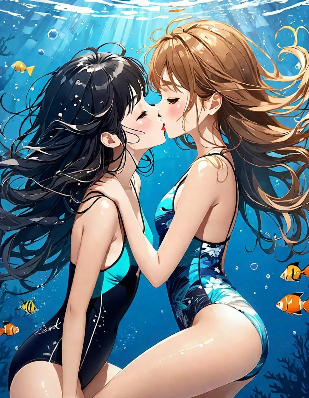 floating kiss