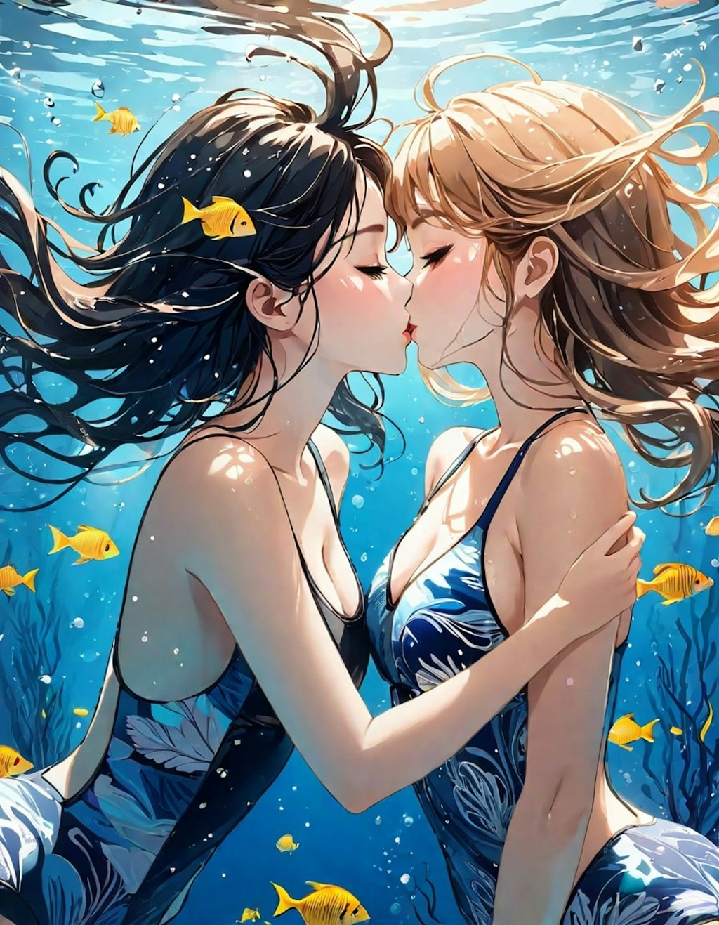 floating kiss