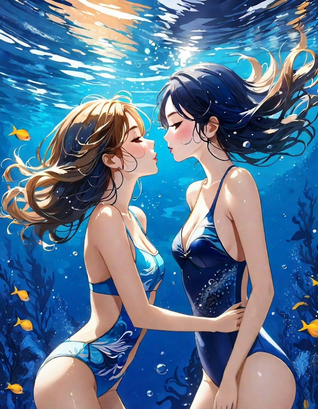 floating kiss