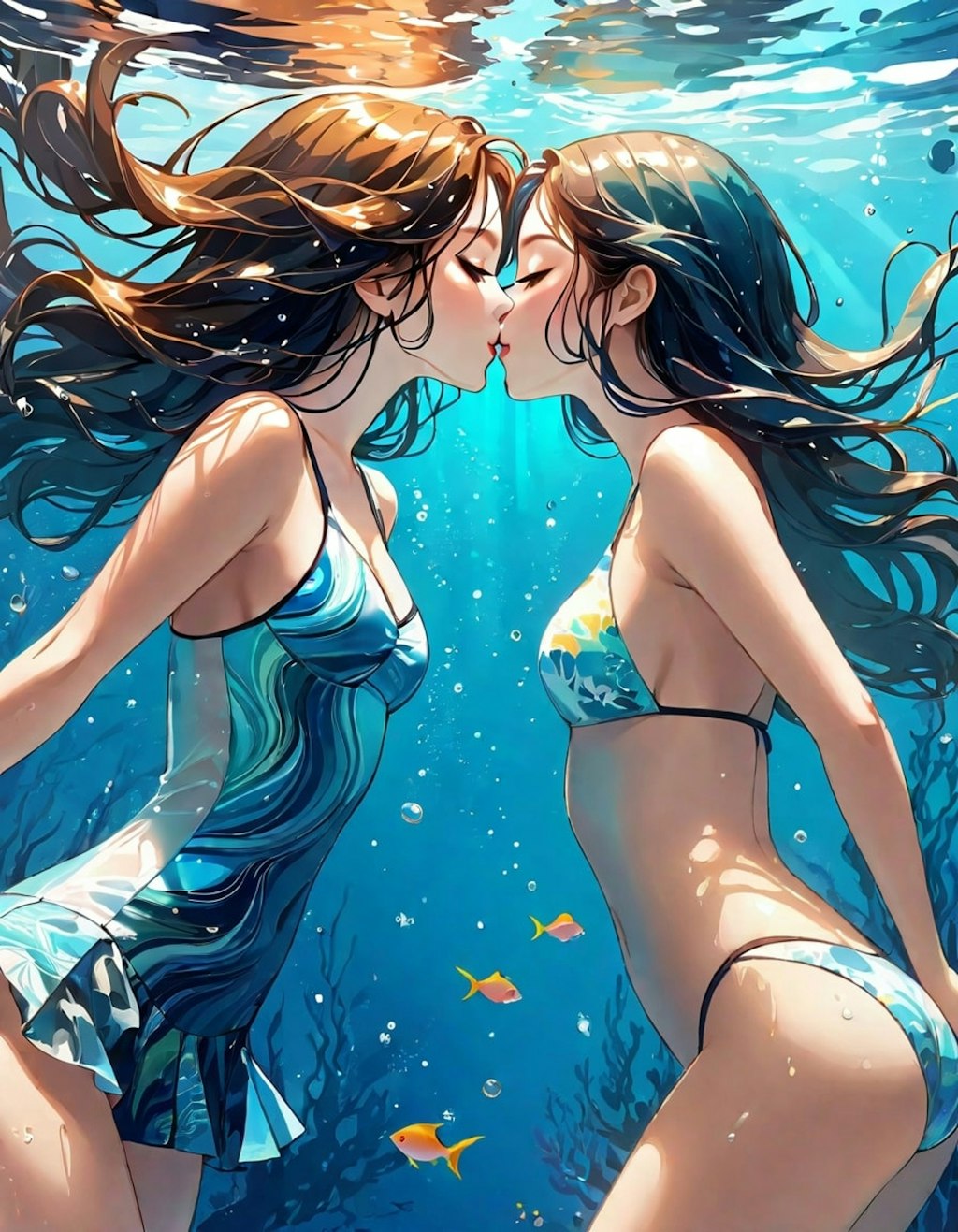 floating kiss