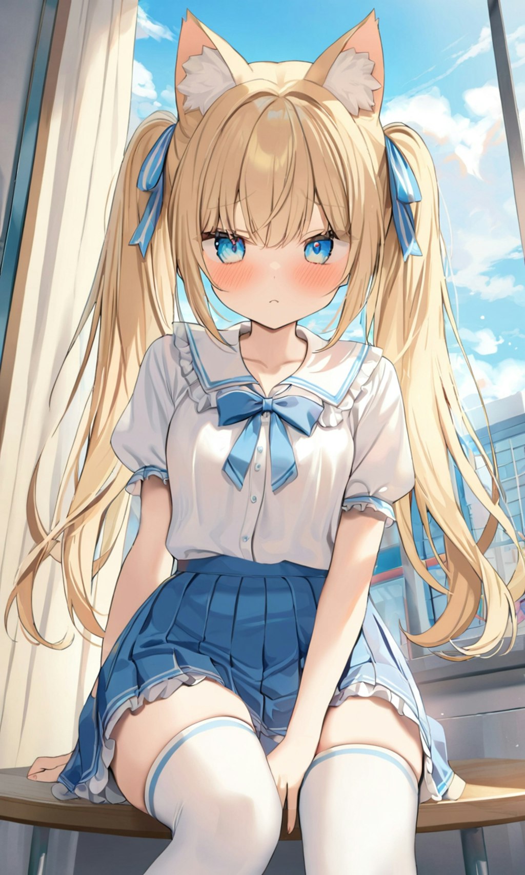 こるり「何か、このポーズエロい感じが」まや「絶対領域はいい。うん。」こるり「キモ」