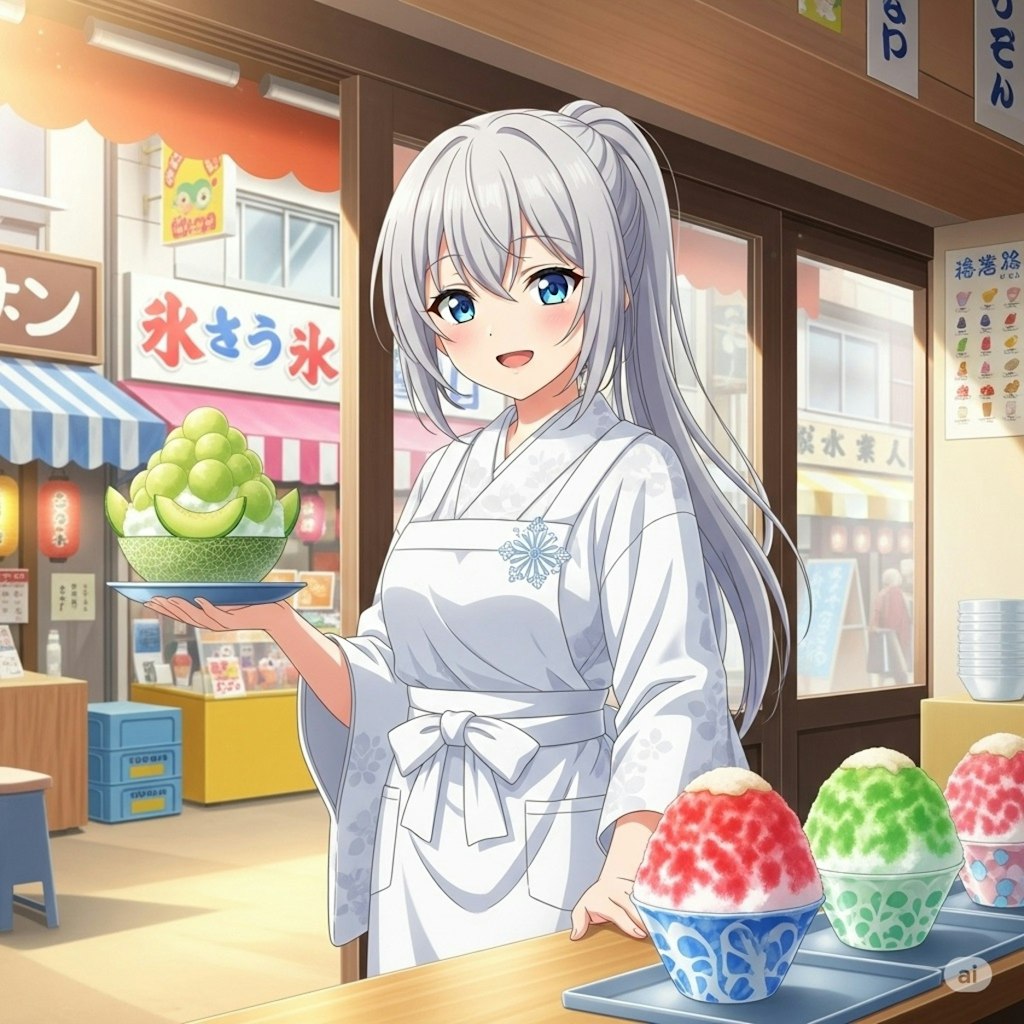 アメ横でカキ氷屋のバイトしている雪女さん