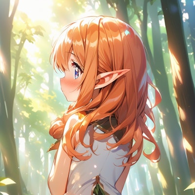 森の中のエルフ少女2