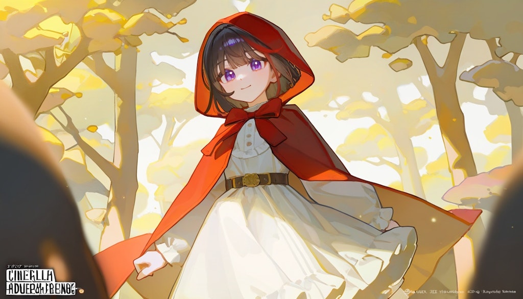 Game illustrations on the theme of Little Red Riding Hood