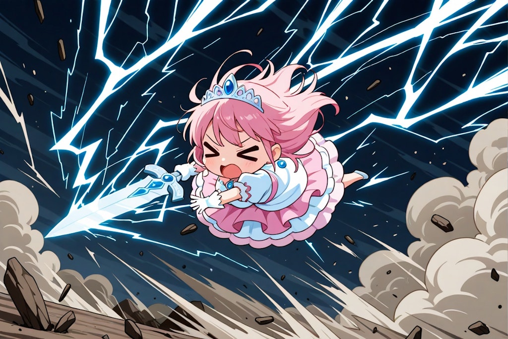 雷の矢となった姫様