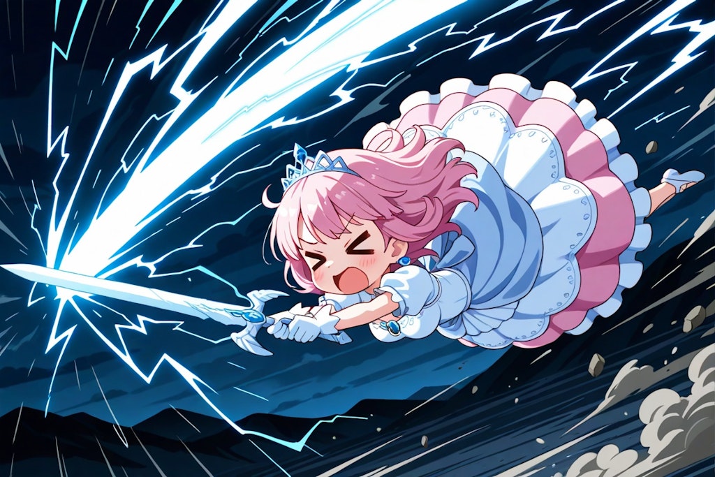 雷の矢となった姫様
