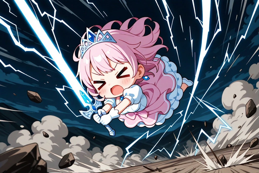 雷の矢となった姫様